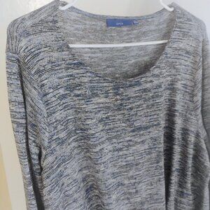 Apt 9 Blue Marled Long Sleeve Knit Top XL